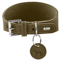 Hunter Windhundhalsband Aalborg aus Leder in Grün Größe XS – Bild 1 von 3