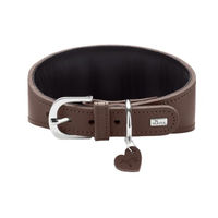Produktbild von Hunter Windhundhalsband Love aus Rindsleder braun/schwarz Größe S-M - 1 Stk.