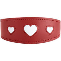 Produktbild von Hunter Windhundhalsband Love Leder rot/schwarz Größe XS - 1 Stk.