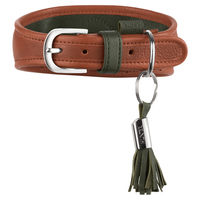 Produktbild von Hunter Windhundhalsband Portofino aus Leder in Cognac/Oliv Größe XS-S 40 cm
