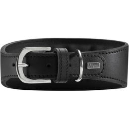 Hunter Windhundhalsband Super Soft Leder Schwarz Grösse M – Bild 1 von 4