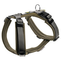 Produktbild von Hunter Y-Geschirr aus Nylon für Hunde Maldon oliv-grün/grau Größe S-M Breite 2,0 cm