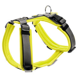 Produktbild von Hunter Y-Geschirr für Hunde aus Nylon in Maldon Limette/Grau Größe M-L