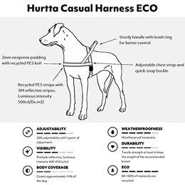 Hurtta Casual Hundegeschirr ECO Neopren Rosa 80-90cm – Bild 1 von 2