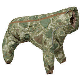 Produktbild von Hurtta Downpour Suit Regen-Overall für Hunde grün camouflage wasserdicht Größe L