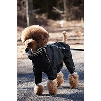 Produktbild von Hurtta Downpour Suit Regen-Overall für Hunde wasserdicht Schwarz Größe L