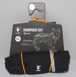 Hurtta Downpour Suit Wetterfester Regen- und Schneemantel für Hunde Schwarz Größe L – Bild 1 von 4