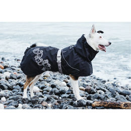 Hurtta Drizzle Regenmantel für Hunde schwarz wasserdicht Größe 45 cm – Bild 1 von 5