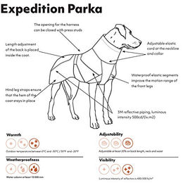 Hurtta Expedition Wintermantel für Hunde wasserdicht Rot 50 cm – Bild 1 von 9