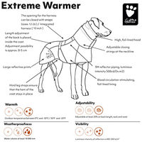Produktbild von Hurtta Extreme ECO Warmer Hundemantel Winterjacke wasserdicht Grün 55 cm
