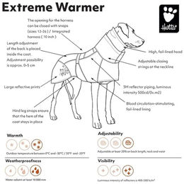 Produktbild von Hurtta Extreme Warmer ECO Hundemantel Winterjacke wasserdicht Cinnamon-Orange 40 cm