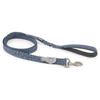 Produktbild von Hurtta Razzle-Dazzle Grip Hundleine aus recyceltem Polyester in Blau 180 x 25 cm - 180 cm