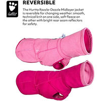 Produktbild von Hurtta Razzle-Dazzle Midlayer Fleece-Jacke für Hunde Beetroot Pink 45 cm