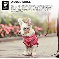 Produktbild von Hurtta Razzle-Dazzle Midlayer Wendemantel Fleece Jacke Beetroot Rot Rosa 40,6 cm - 1 Stk.