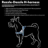 Produktbild von Hurtta Razzle Dazzle Norwegergeschirr für Hunde Schwarz