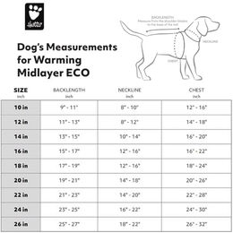 Produktbild von Hurtta Wärmende Midlayer Hundejacke ECO Schwarz 55 cm
