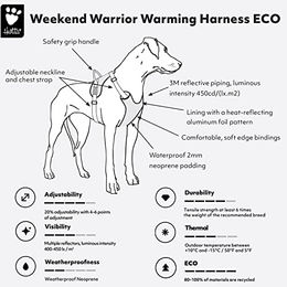 Hurtta Weekend Warrior ECO Warming Hundegeschirr wärmendes Brustgeschirr für große Hunde Blau 110 cm – Bild 1 von 6