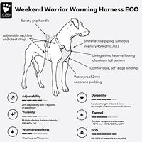 Produktbild von Hurtta Weekend Warrior ECO Warming Hundegeschirr wärmendes Brustgeschirr für große Hunde Blau 110 cm