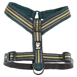 Produktbild von Hurtta Y-Geschirr V2 für Hunde in Petrol-Grün mit Neopren Brustumfang 50 cm - 60 cm