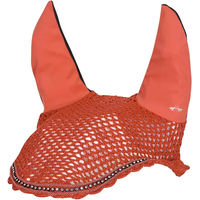 Produktbild von HV Polo Classic Fliegenhaube für Pferde aus Baumwolle in Orange und Rot