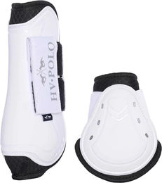 HV Polo Classic Gamaschen aus Neopren für Warmblut Pferde in Weiß – Bild 1 von 2