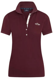 Produktbild von HV Polo Damen Poloshirt HVPLena Dark Berry aus Baumwolle in Rot