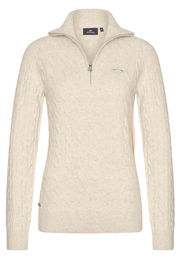 Produktbild von HV Polo Damen Pullover Luna Sand Melange Beige