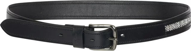 HV Polo Damengürtel Diana mit glänzenden schwarz-silbernen Steinen 95 cm – Bild 1 von 1