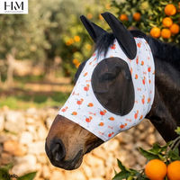 Produktbild von HV Polo Fliegenmaske für Pferde aus Lycra in Weiß und Blau