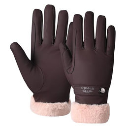 HV Polo Garnet Wood Winterhandschuhe mit Kunstfell Dunkelbraun Größe M – Bild 1 von 3