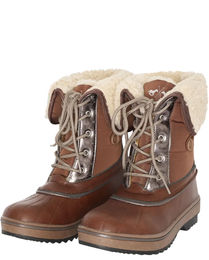 Produktbild von HV Polo Glaslynn Luxe Stallstiefel für Damen in Braun aus Kunstleder wasserabweisend Winterreitstiefel