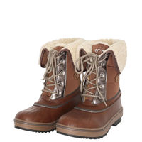 Produktbild von HV Polo Glaslynn Luxe Stallstiefel für Damen in Braun aus Kunstleder wasserabweisend Winterreitstiefel