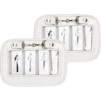 Produktbild von HV Polo Gloria Quadratisches Reitnummernschild aus Kunstleder für Pferde 2er Pack Weiß