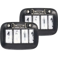 Produktbild von HV Polo Gloria Reitnummernschild aus Kunstleder Schwarz 2er Set