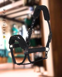 Produktbild von HV Polo Halfter HVPTeddy Silver Plüsch Schwarz Silber