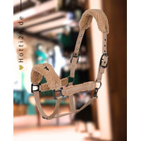 Produktbild von HV Polo Halfter HVPTeddy Straw in Beige mit Plüschbesatz