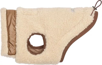 HV Polo Hundemantel Charlotte Sherpa Fleece Wintermantel für Hunde in Beige und Braun – Bild 1 von 2