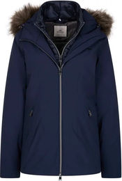 Produktbild von HV Polo Isa Wasserdichte Reitjacke mit Kapuze für Damen in Schwarz und Blau aus Polyester