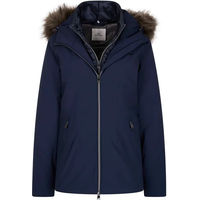 Produktbild von HV Polo Isa Wasserdichte Reitjacke mit Kapuze für Damen in Schwarz und Blau aus Polyester