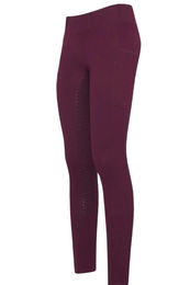 Produktbild von HV Polo Kinder Reitleggings Luci FullGrip Berry Rosa mit Silikon Grip
