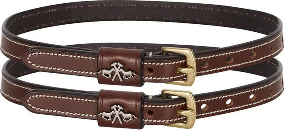 HV Polo Legacy Sporenriemen aus Leder für Pferde in Weiß oder Braun – Bild 1 von 2