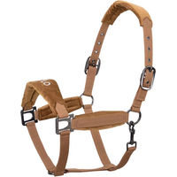 Produktbild von HV Polo Luxury Pferdehalfter aus Nylon in Camel für Vollblut Pferde
