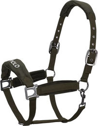 HV Polo Luxury Pferdehalfter aus Nylon in Forest Green für Warmblut Pferde – Bild 1 von 1