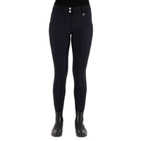 Produktbild von HV Polo Miranda FullGrip Reithose für Damen aus Softshell in Schwarz mit Winterfunktion und wasserabweisender Eigenschaft