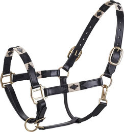 HV Polo Pferdehalfter Chaya Schwarz-Gold Größe Warmblut – Bild 1 von 1