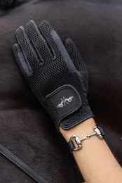 Produktbild von HV Polo Reithandschuhe Alexa für Damen in Schwarz aus Nylon für den Sommer