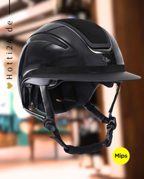 Produktbild von HV Polo Reithelm Magnifica Mips für Damen in Schwarz Glossy