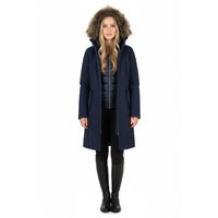 Produktbild von HV Polo Reitmantel Isa für Damen Navy Blau wasserabweisend Wintermantel