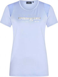 Produktbild von HV Polo Reitshirt Ariel für Damen in Lila und Blau Größe M