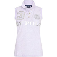 Produktbild von HV Polo Reitshirt für Damen aus Baumwolle Ärmelloses Reitpolo Favouritas Lila Weiß Größe M